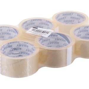 BSTech Smart Acrylic Packaging Tape | 48 mm x 60 m | Transparent | Pack of 6 pcs
